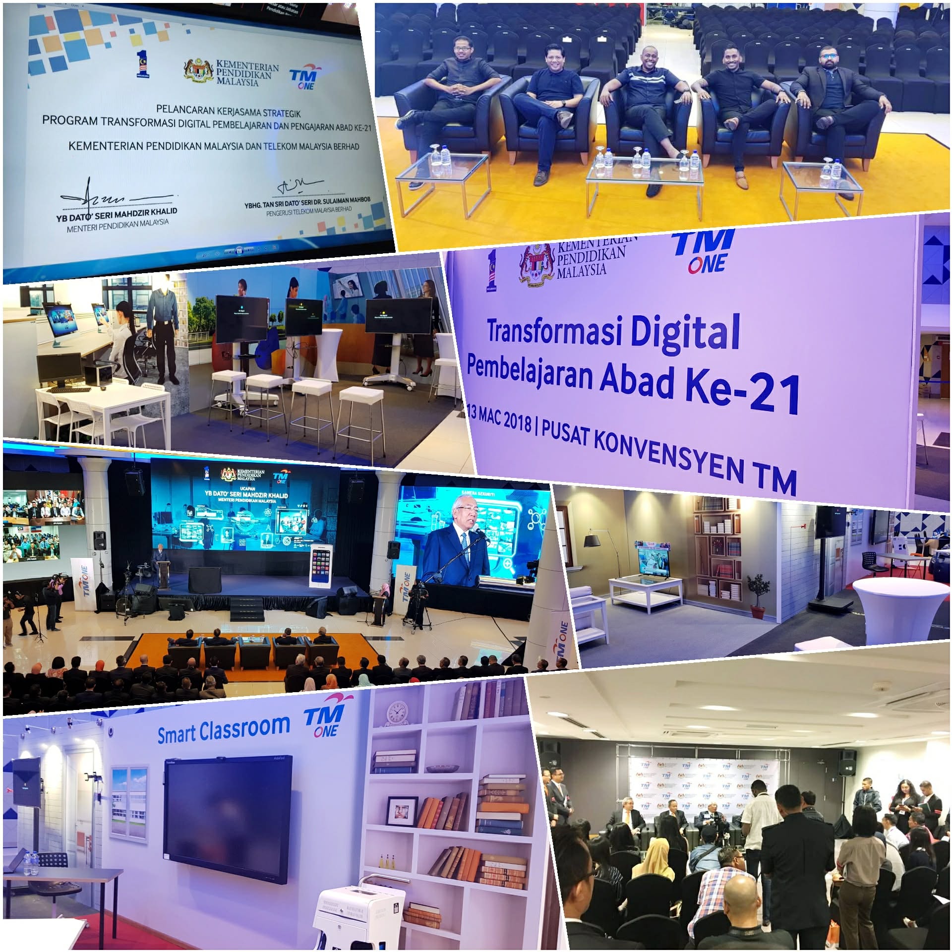 Government digital transformation launch event with panel on stage
