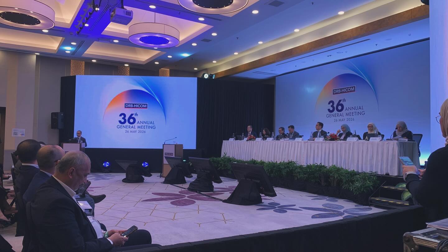 Corporate annual general meeting stage with LED screens